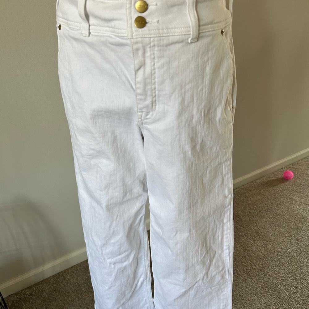 J. Crew Classic White Trousers